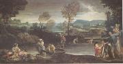 Annibale Carracci Fishing (mk05) china oil painting reproduction